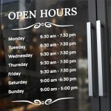 Beauty Salon Name Vinyl Decal for Glass - Clearly Display Working Operating Hours with Eye-catching Decal - Stand Out with Salon Front Signs - Inform Customers of Store Hours and Operation