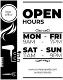 Beauty Salon Name Vinyl Decal for Glass - Clearly Display Working Operating Hours with Eye-catching Decal - Stand Out with Salon Front Signs - Inform Customers of Store Hours and Operation