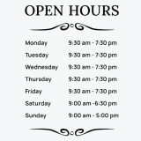 Beauty Salon Name Vinyl Decal for Glass - Clearly Display Working Operating Hours with Eye-catching Decal - Stand Out with Salon Front Signs - Inform Customers of Store Hours and Operation