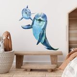 Colorful Beautiful Jellyfishes Wall Decal Nursery Sea Animal Marine Organism Wall Sticker Removable Peel and Stick Waterproof Wall Art Decor Stickers for Kids Baby Classroom Living Room