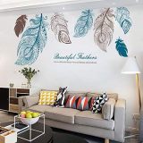 Dream Blue Flowers Wall Decal Home Decor Wall Decals Peel and Stick Home Décor Wall Art Decor Wall Stickers for Living Room Bedroom
