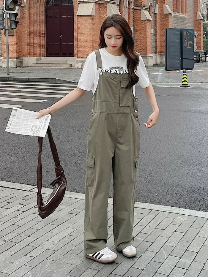 Overalls women's summer 2023 casual straight-leg pants