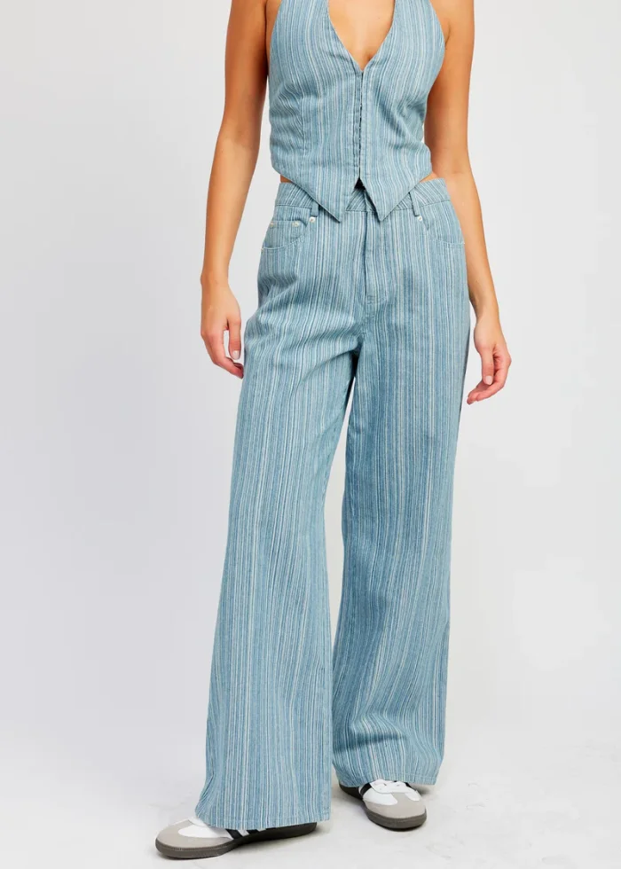 MID RISE WIDE LEG PANT