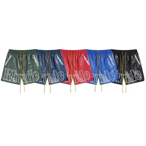 Rhude letters leather shorts 5 colors