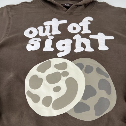 Broken Planet Out of sight puff foaming print brown hoodie