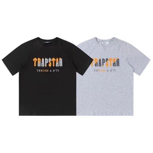 Trapstar orange grey fonts t-shirt (black/grey)