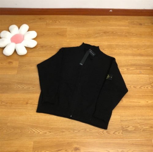 Stone Isla*d Zipped Up Sweater Khaki Black