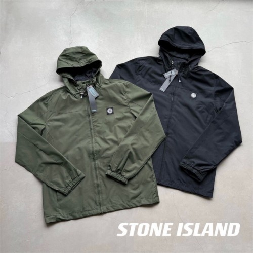 Stone Isla*d GTX Small Logo Jacket (Black/Army Green)