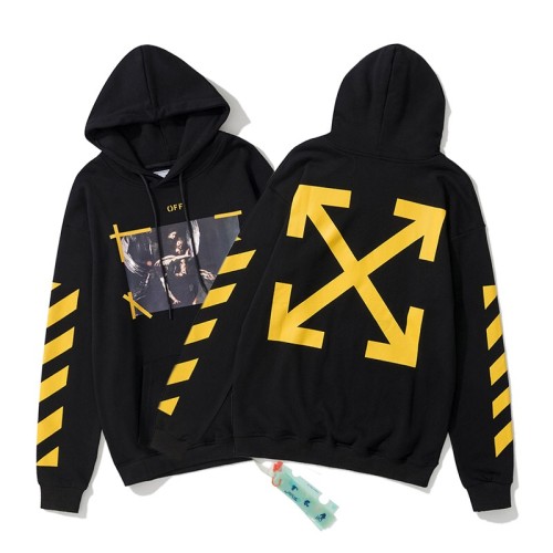 0ff-White Yellow Tape Picture Hoodie