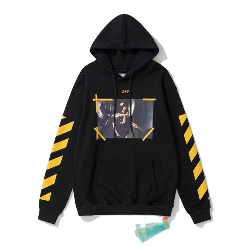 0ff-White Yellow Tape Picture Hoodie