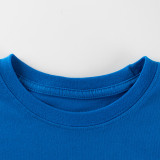2023 New Summer Cotton Short Sleeves Blue #R01