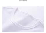 2023 New Summer Boys' Cotton Short Sleeves White #T04