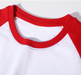 New Summer Cotton Short Sleeves Red #T001
