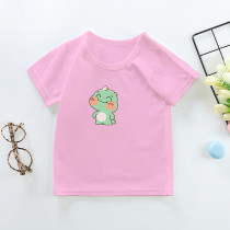 2023 New Summer Cotton Short Sleeves Pink#CE01