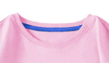 2023 New Summer Cotton Short Sleeves Pink #CE01