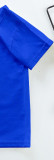 New Summer Cotton Short Sleeves Blue #CE01