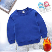2023 Children's casual long sleeved sweater Blue #H02