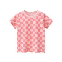 2023 New Summer Cotton Short Sleeves Pink #R03