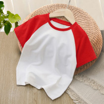 New Summer Cotton Short Sleeves Red #T001