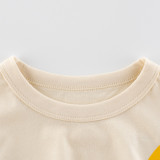 New Summer Cotton Short Sleeves Khaki White #R01
