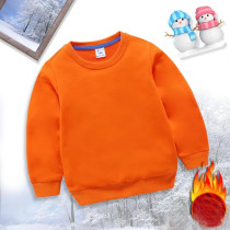2023 Children's casual long sleeved sweater Orange #H03