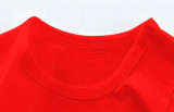 New Summer Cotton Short Sleeves Red # T001