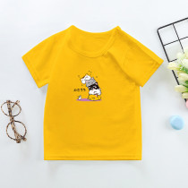 New Summer Cotton Short Sleeves Yellow #CE01