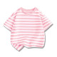 New Summer Cotton Short Sleeves Pink White #Q01