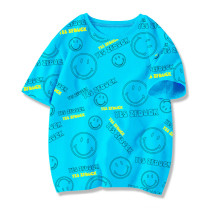 New Summer Boys' Cotton Short Sleeves Blue #T001