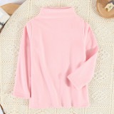 Children's casual long sleeved sweater Pink #N4