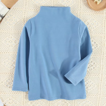 2023 Children's casual long sleeved sweater Blue #N2
