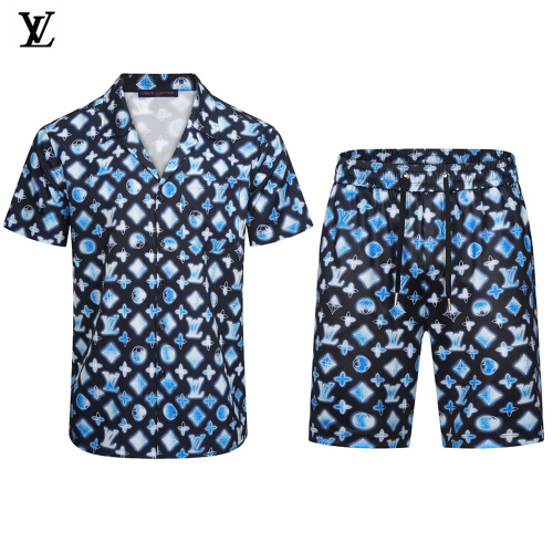 LV Tracksuits Short Sleeve Shirt + Shorts Asian Size: M-2XL