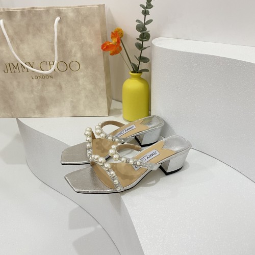 JIMMY CHOO High-Heel Slippers With Box