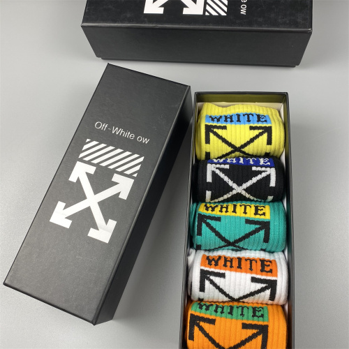 【5 Pairs Boxer】OFF-WHITE Socks