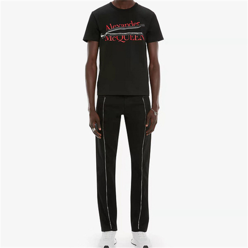 Alexander Mcqueen Print T-shirts Asian Size: S-2XL