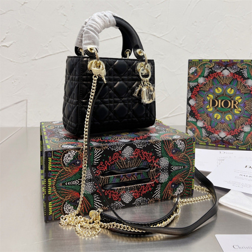 Dior Lady Series Casual Handbag Size: 17CM With Box Top Quality Lambskin Material