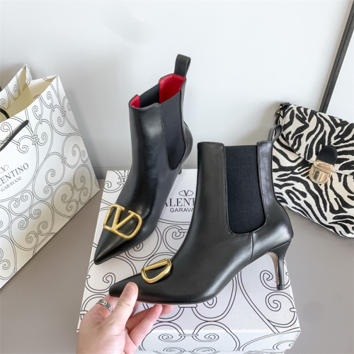 VALENTINO【1 Color】8CM High Heel Boots Size: 35-40 With Box