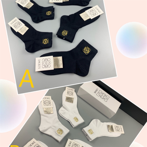 【5 Pairs Boxer】LOEWE Socks