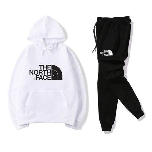 THE NORTH FACE【26 Color】Pure Cotton Printed Tracksuits Hoodie + Pants Asian Size M-2XL