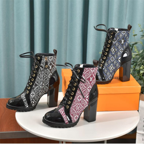 LV【3 Color】9.5CM High-Heel Boots Size: 35-40 Top Quality With Box