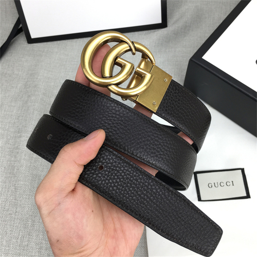 【3.4 CM】GUCCI【2 Colors】Belt Optional Box High-Quality Cowhide Material