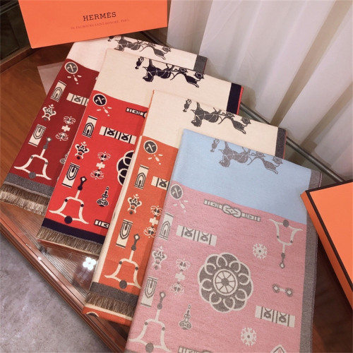 HERMES【4 Color】Scarves Size: 180*70CM High Quality Optional Box