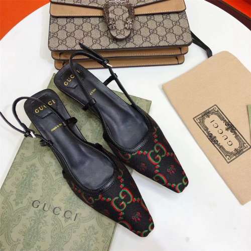 US【5-9】GUCCI 4.5CM Women's Low-Heel Sandals With Box
