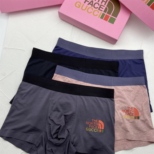 【4pcs Boxer】GUCCI x THE NORTH FACE Underpants Asian Size: L-3XL