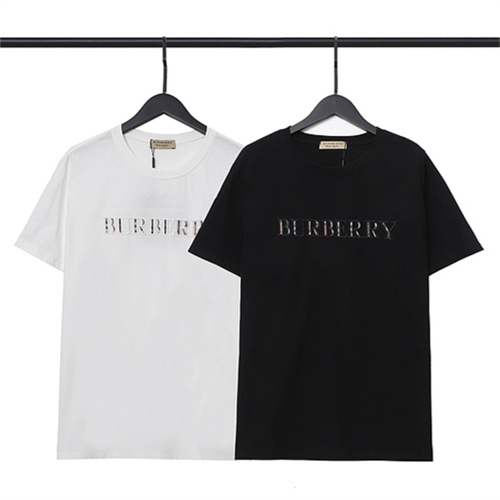 BURBERRY Embroidery T-shirts Asian Size: S-2XL