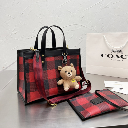 Medium【Leather】COACH Shopping Bag + Coin Purse No Box Size: 30*24CM