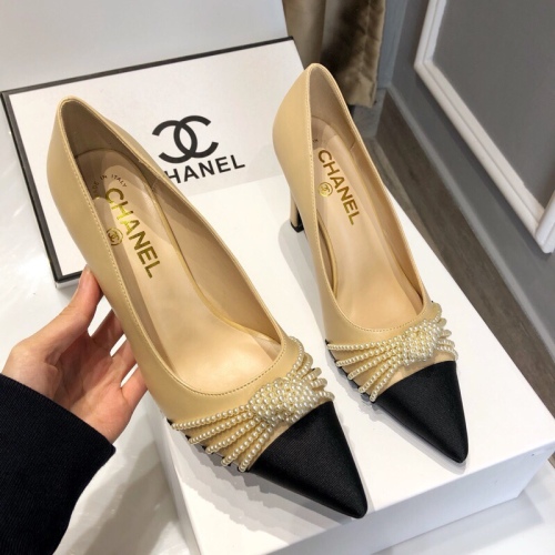 US【5-10】CHANEL【2 Color】Women's High-Heel Dress Shoes With Box