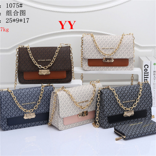 【25*9*17CM】Michael Kors Flap Crossbody Bag + Zipper Wallet Optional Gift Box