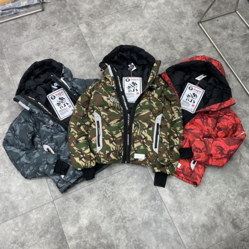 Aape Reflective Stripes Down Jackets Top Quality Asian Size: M-2XL