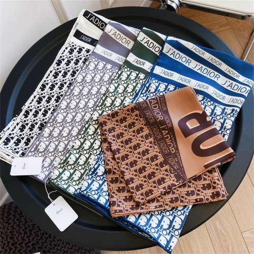 DIOR【5 Color】Silk Scarf Size: 90*90CM Optional Box